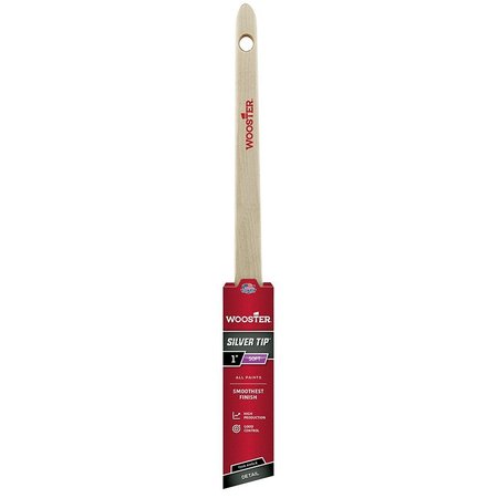 WOOSTER 1" Thin Angle Sash Paint Brush, Silver CT Polyester Bristle 52240010